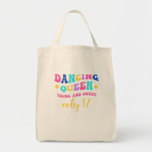 Dansende koningin jong en zoet alleen tote bag