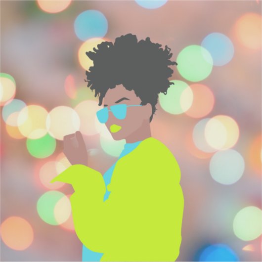 Dansende koningin. sticker (Voorkant)