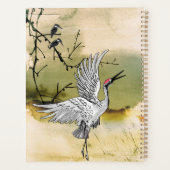 Dansende kraan en ijsvogels Sumi-e Planner (Achterkant)