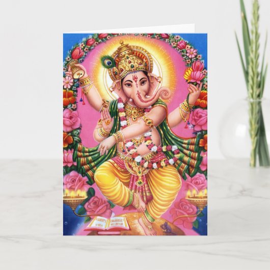 Dansende Lord Ganesha Kaart (Voorkant)