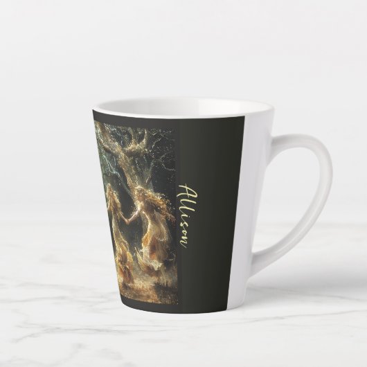 Dansende Maan Godin Latte Cup Latte Mok (Rechts)