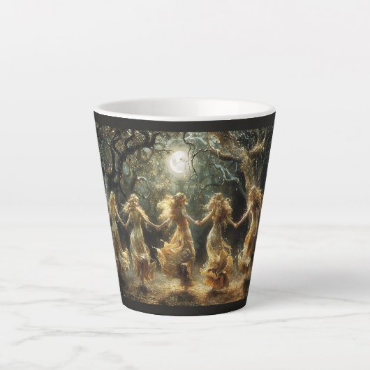 Dansende Maan Godin Latte Cup Latte Mok (Voorkant)