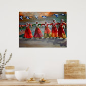 "Dansende Maidens, Skiathos" Poster (Keuken)