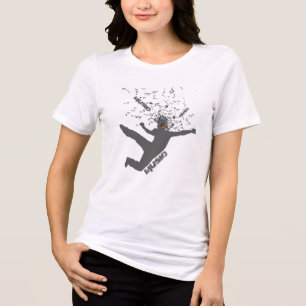 Dansende man, conceptontwerp voor grijze silhouetm Tri-Blend shirt