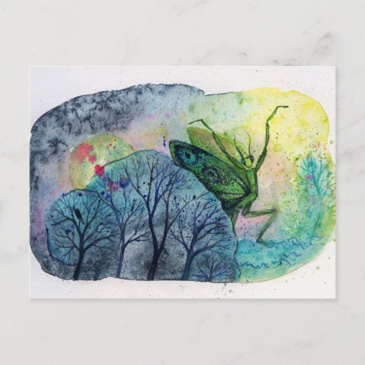 Dansende Mantis Briefkaart (Voorkant)