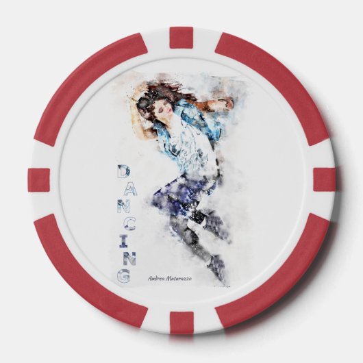 Dansende Meisje 2 Poker Chips (Voorkant)