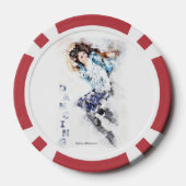Dansende Meisje 2 Poker Chips (Achterkant)