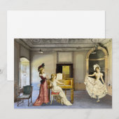 Dansende Meisje Plat Kerstkaart (Voorkant / Achterkant)