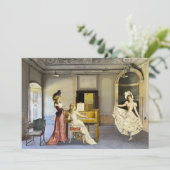 Dansende Meisje Plat Kerstkaart (Staand voorkant)