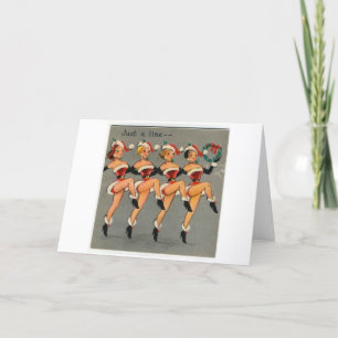 - Dansende Meisjes Brengen Kerst Cheer, Feestdagen Kaart
