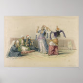 Dansende meisjes in Caïro, uit 'Egypte en Nubia' Poster (Voorkant)