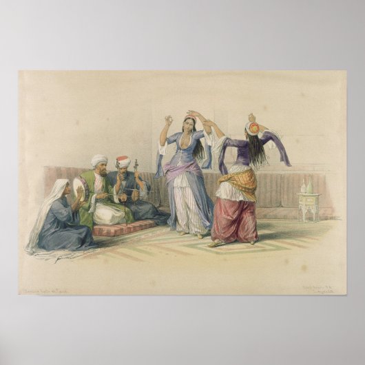 Dansende meisjes in Caïro, uit 'Egypte en Nubia' Poster (Voorkant)