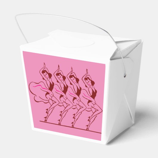 Dansende meisjes Thunder_Cove Bedankdoosjes (Achterkant)