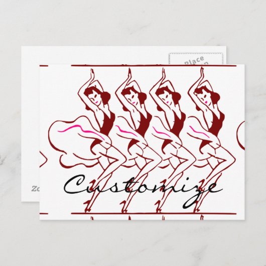 Dansende meisjes Thunder_Cove Briefkaart (Voorkant / Achterkant)