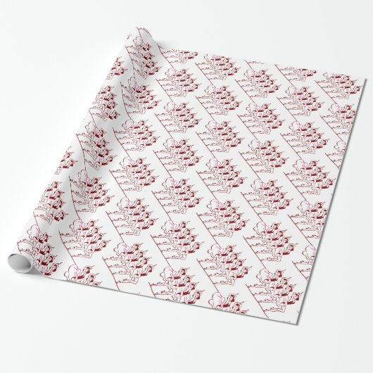 Dansende meisjes Thunder_Cove Cadeaupapier (Uitgerold)