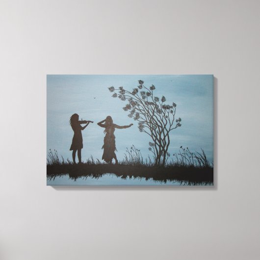 Dansende Meisjes Verpakt Canvas (Voorkant)