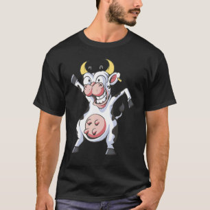 Dansende melkboer Koe Log Breeder Organic Farmers T-shirt
