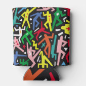 Dansende mensen, doodle set patroon. blikjeskoeler (Achterkant)