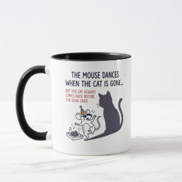 Dansende Muis & Platenspeler Illustratie | Humor Mok