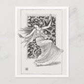 Dansende nimf Walter Crane Art Briefkaart (Voorkant)