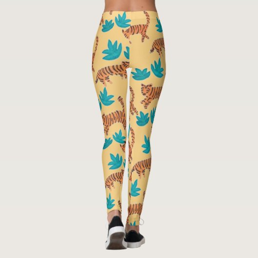 Dansende Oerwoud Tigers Leggings (Achterkant)