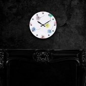 Dansende opties| Waterverf Floral Pattern Ronde Klok