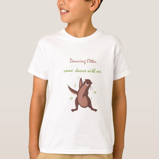 dansende otter Kinder Basic T-Shirt (Voorkant)
