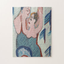 Dansende paar moderne kunst puzzel