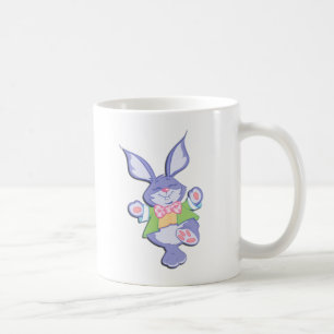 Dansende paarse paashaas koffiemok