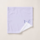 Dansende paarse paashaas lavendel bad handdoek (Wasdoekje)