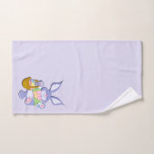 Dansende paarse paashaas lavendel bad handdoek (Handdoek)