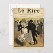 Dansende paren briefkaart (Voorkant / Achterkant)