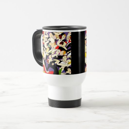  dansende paren reisbeker (Voorkant links)