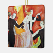 Dansende paren uit 1920 keramisch ornament (Links)