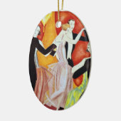 Dansende paren uit 1920 keramisch ornament (Links)