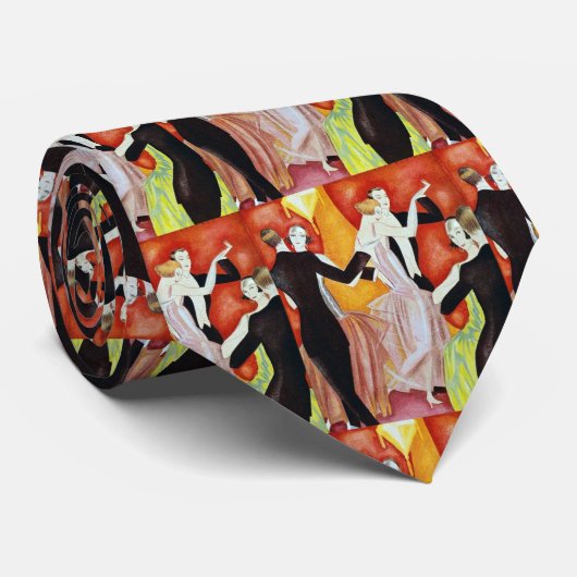 Dansende paren uit 1920 stropdas (Opgerold)