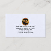 Dansende pasta-nummers golf visitekaartje (Achterkant)