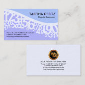 Dansende pasta-nummers golf visitekaartje (Voorkant / Achterkant)