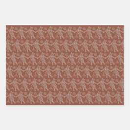 Dansende peperkoek Katten Inpakpapier Vel