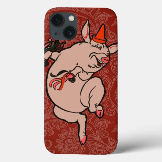 Dansende Pig Antiek Cute Dancer Case-Mate iPhone Case (Achterkant)