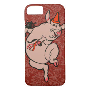 Dansende Pig Antiek Cute Dancer iPhone 8/7 Hoesje