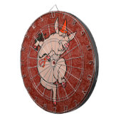 Dansende Pig Antiek Cute Dancer Dartbord (Voorkant Rechts)