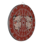 Dansende Pig Antiek Cute Dancer Dartbord (Voorkant Links)