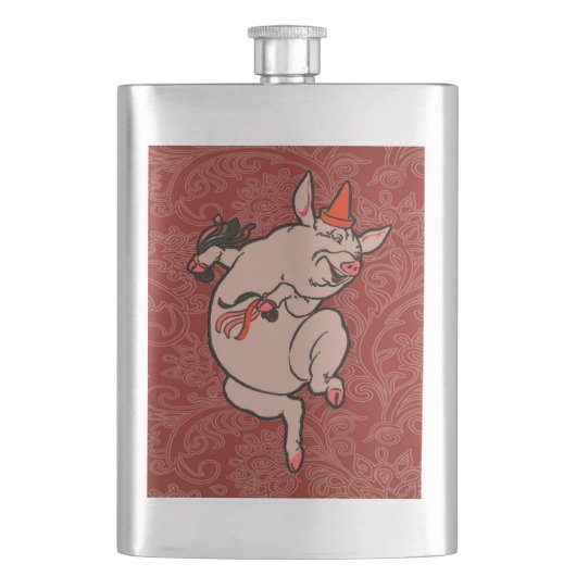 Dansende Pig Antiek Cute Dancer Flacon (Voorkant)