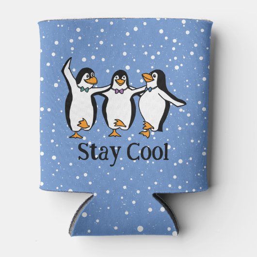 Dansende Pinguïns Design Koelbox Blikjeskoeler (Voorkant)