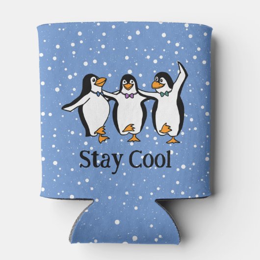 Dansende Pinguïns Design Koelbox Blikjeskoeler (Achterkant)