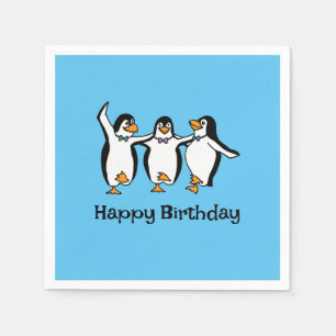 Dansende Pinguïns Design Paper Servet