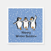 Dansende pinguïns Design papieren servetten (Voorkant)
