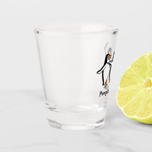 Dansende pinguïns Design Shot Glass Shot Glas (Links)