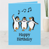 Dansende Pinguïns Design Wenskaart Kaart (Voorkant)